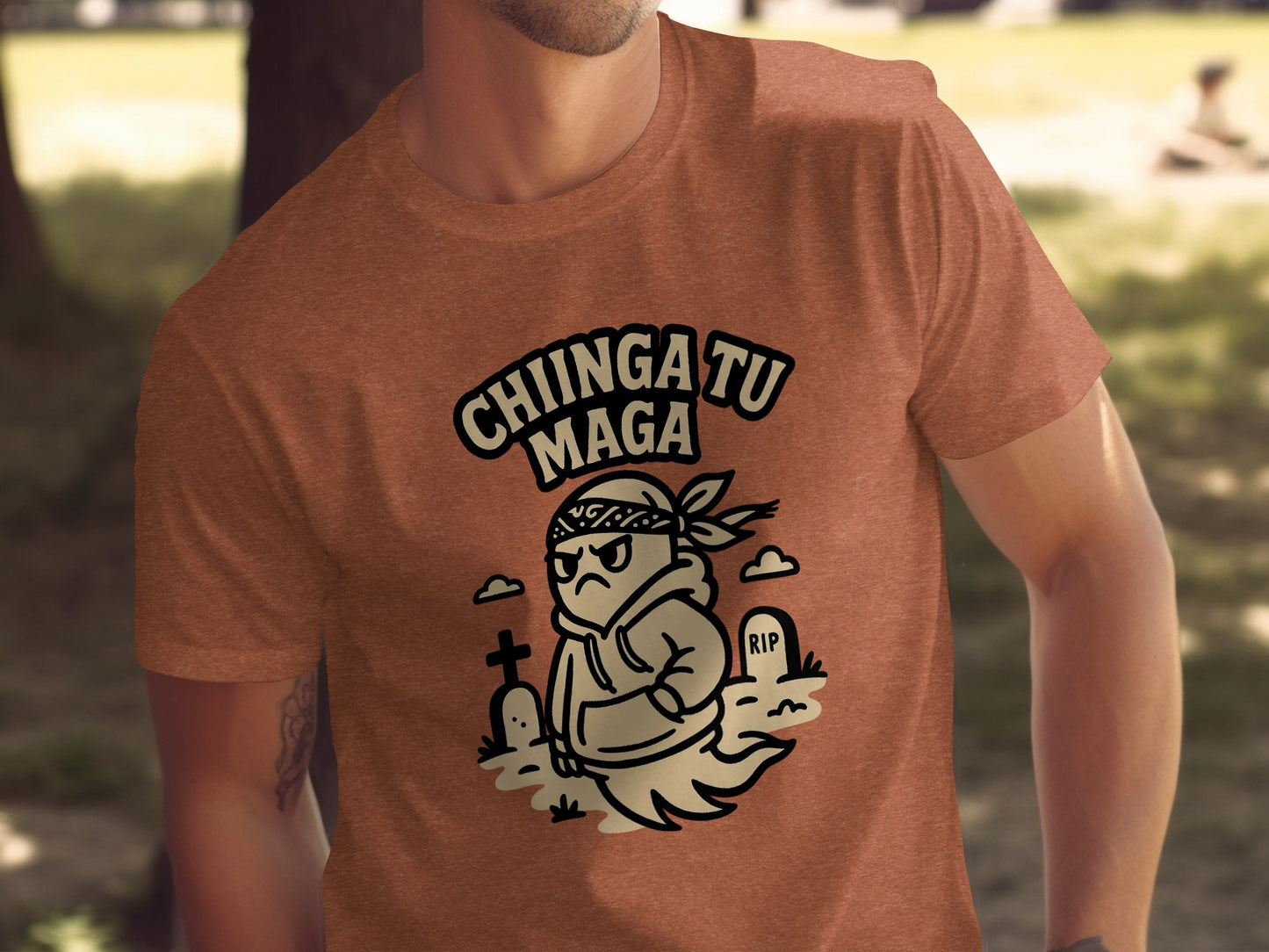 Chinga Tu Maga Graphic Print Casual T-shirt product