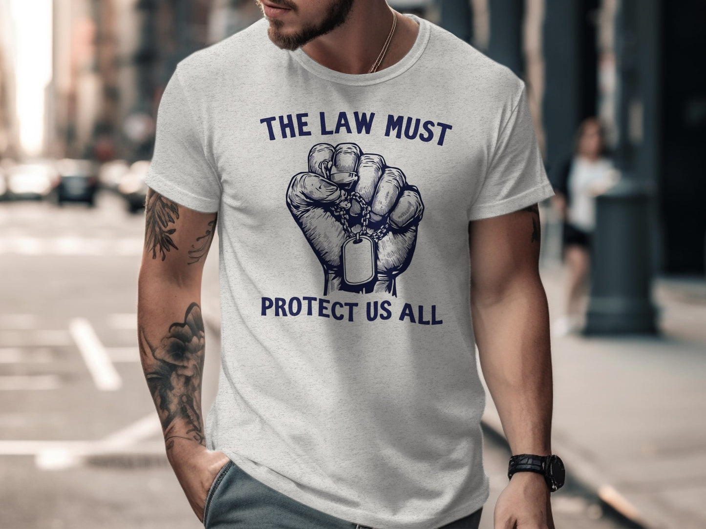 The Law Must Protect Us All Graphic Tee Shirt
