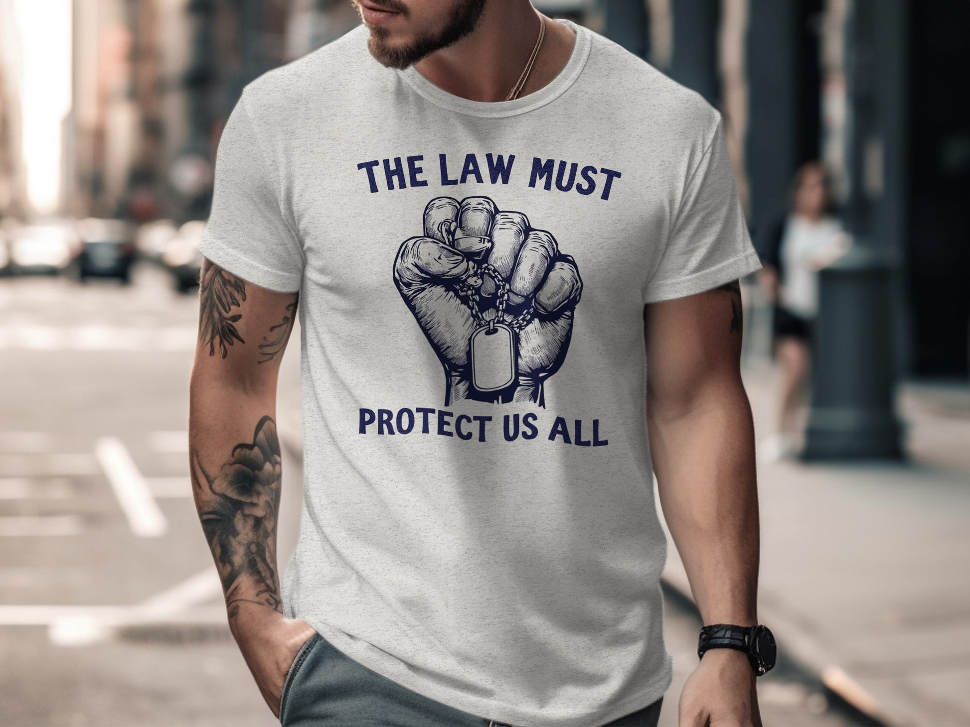 The Law Must Protect Us All Graphic Tee Shirt