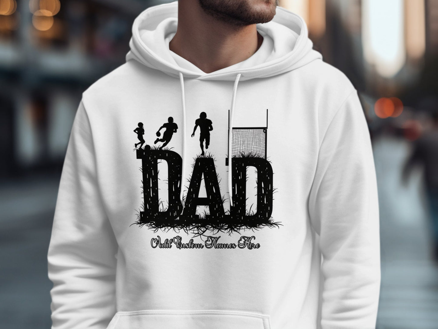 Dad Custom Rugby Player Graphic Hoodie product