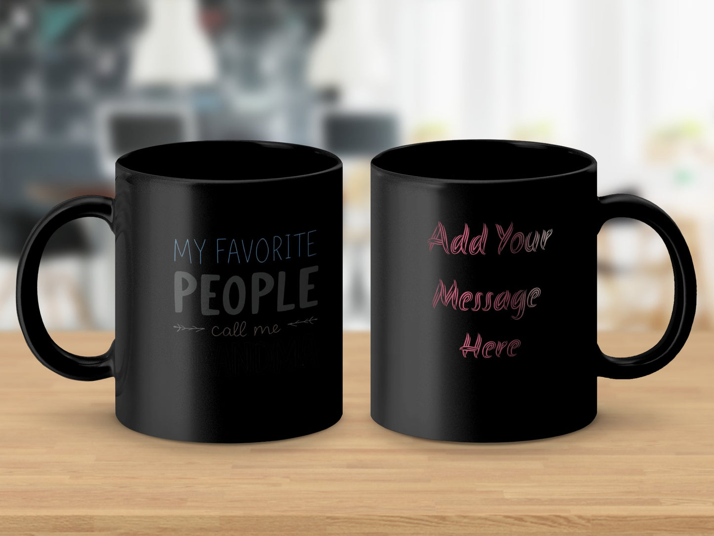 Customizable Black Mugs Add Your Own Message Mug product