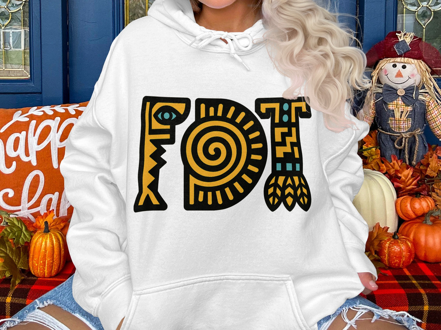 Artistic Tribal Design Printed Hoodie product