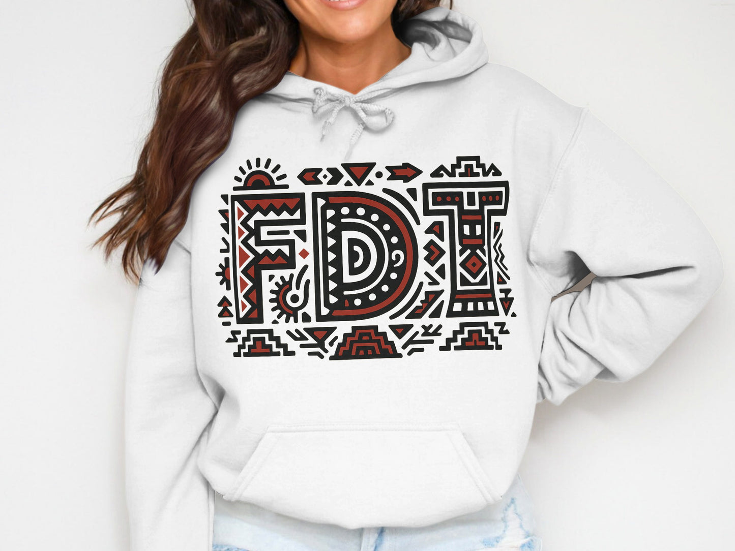 Abstract FDI Print Graphic Design Hoodie product type