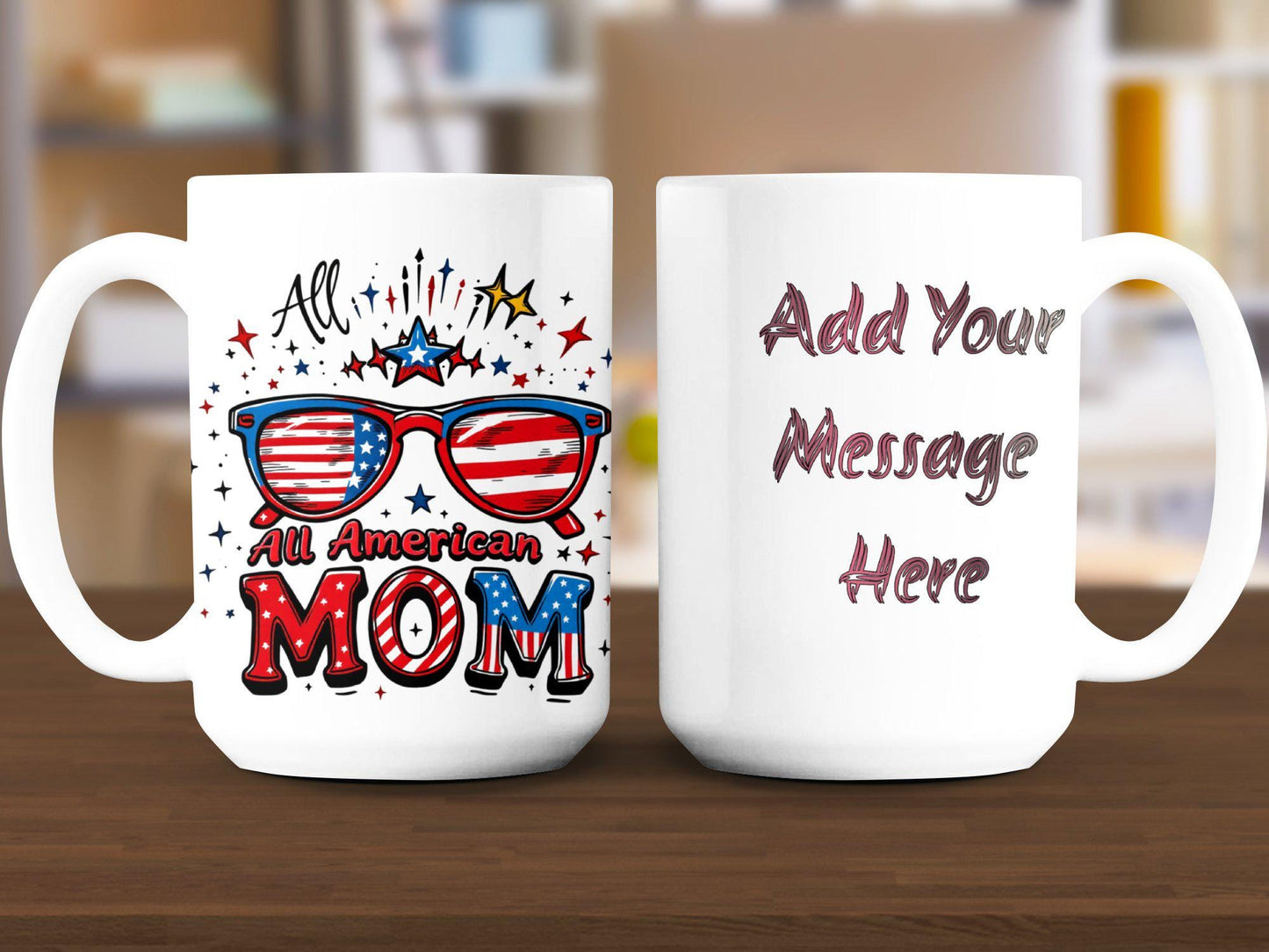 Mom Mug Gifted for All-American Mothers - Customizable Birthday and Mother's Day Travel Mug