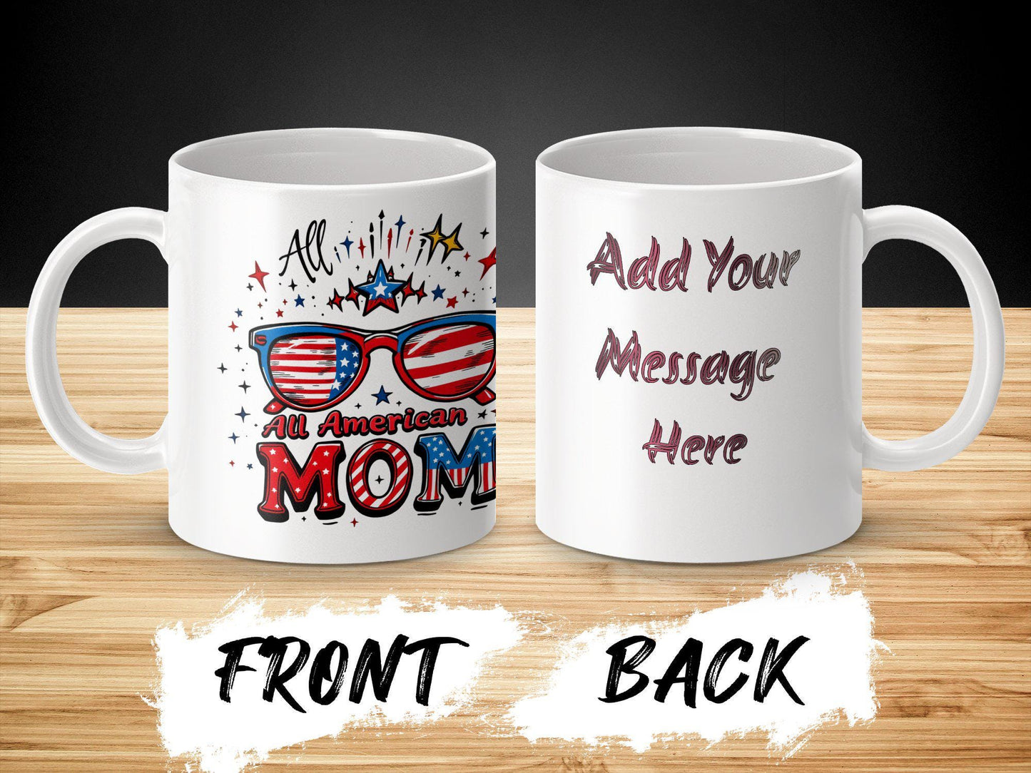 Mom Mug Gifted for All-American Mothers - Customizable Birthday and Mother's Day Travel Mug