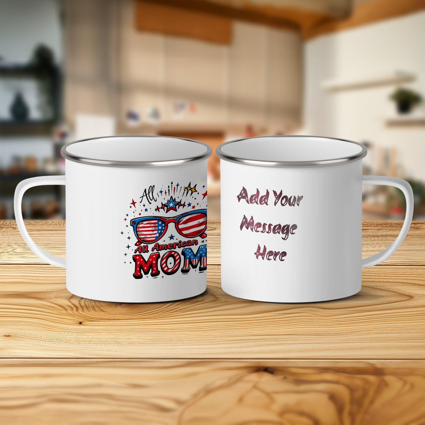 Mom Mug Gifted for All-American Mothers - Customizable Birthday and Mother's Day Travel Mug