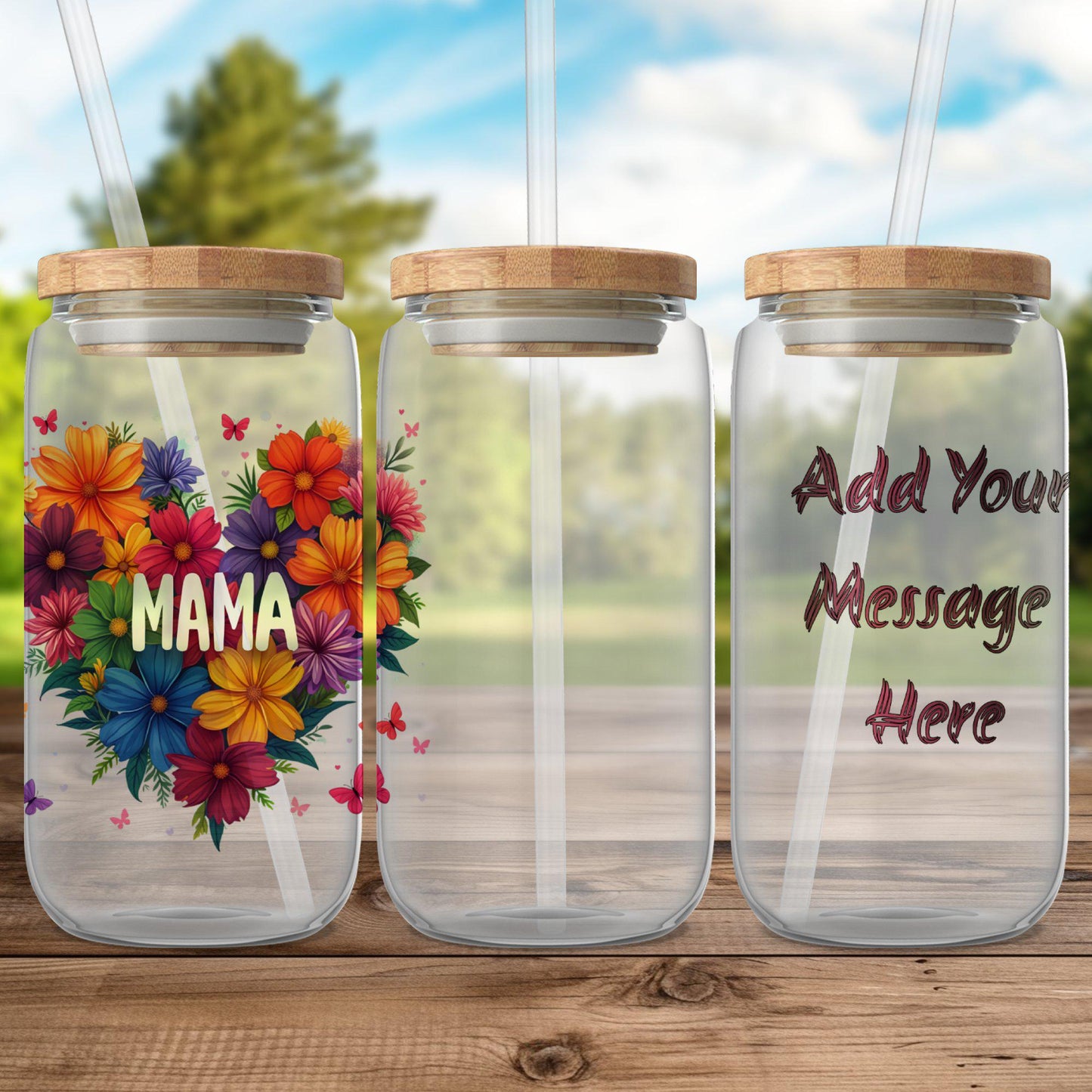 Mom Mug: Custom Floral Heart Flowers Coffee Travel Gifted