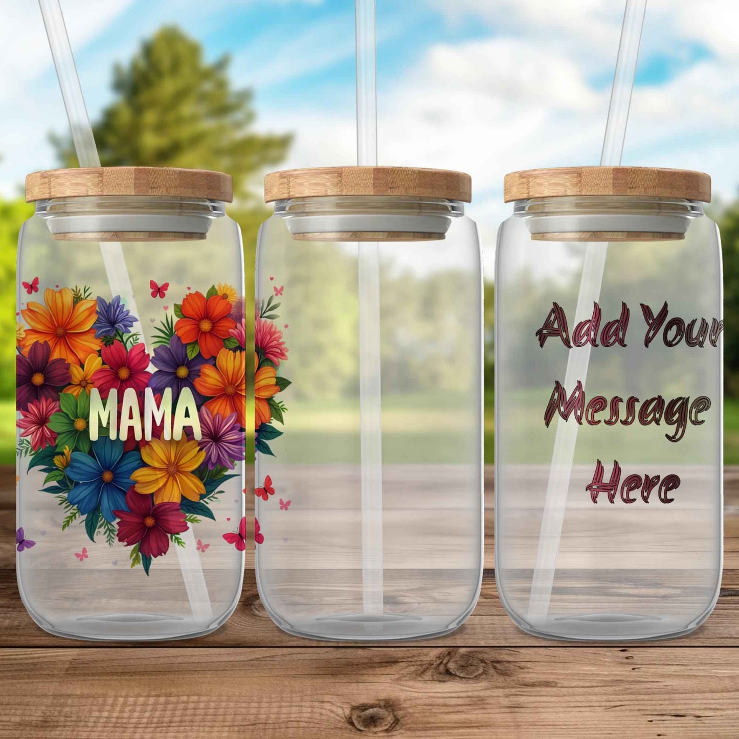 Mom Mug: Custom Floral Heart Flowers Coffee Travel Gifted