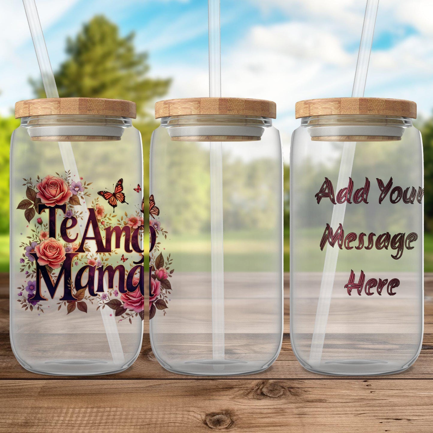 Mom Mug - Unique Te Amo Mama Handmade Travel Coffee Cup Gift