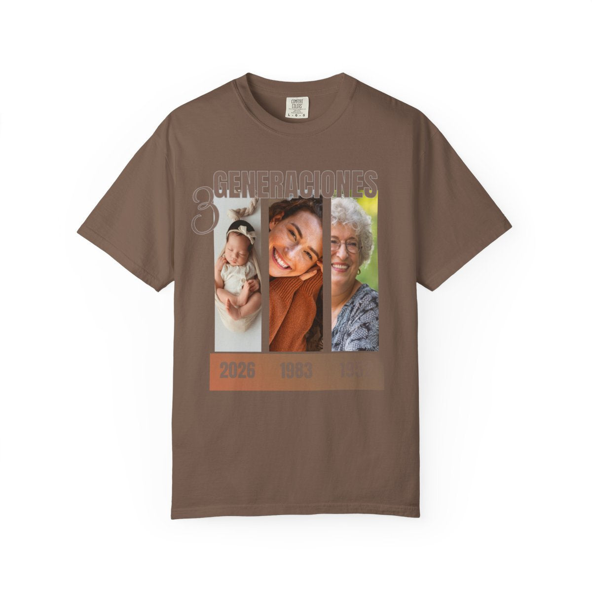 Custom Shirt Abuela, Comfort Colors Personlized Mom Shirt, Grandma, Dad, Sister, Brother, In Law Tee, Unisex Garment-Dyed T-shirt