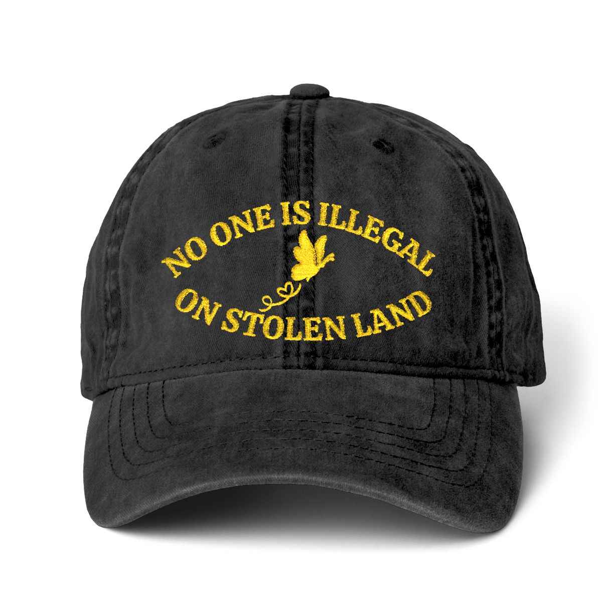 Political Hat Embroidery Cap Pigment-Dyed Cap with Fashion Undervisor (Embroidery)