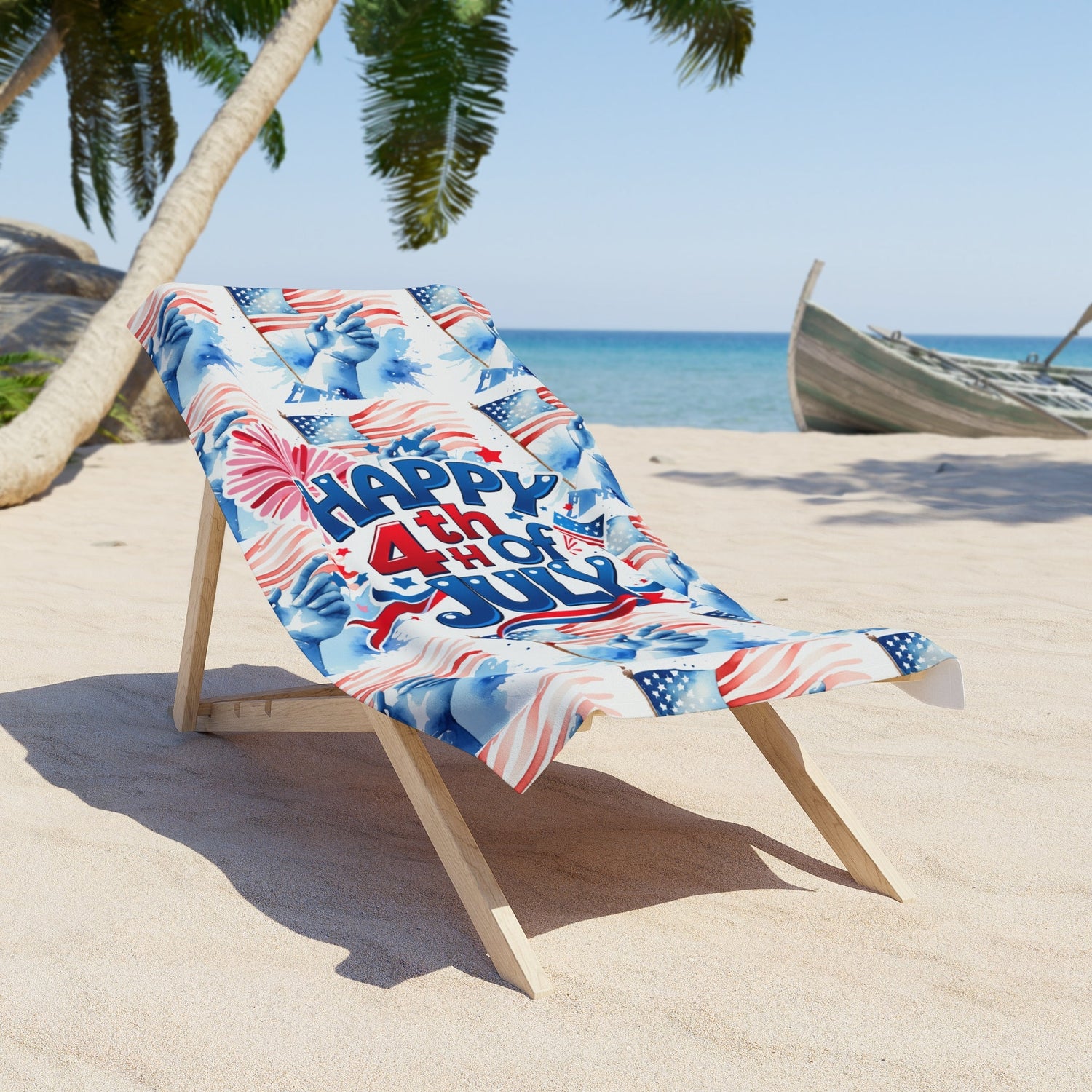 Fourth 4th of JULY Beach Towel
