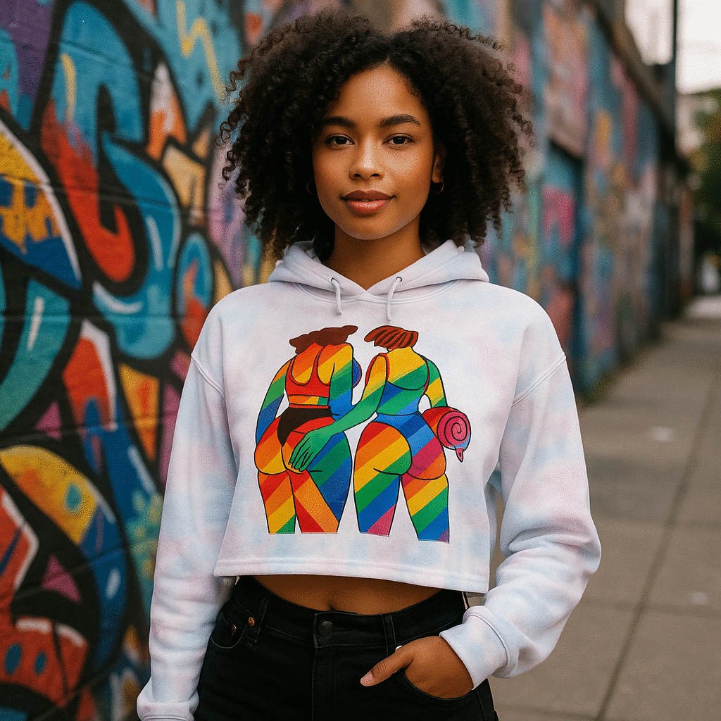 Pride Hoodie with Rainbow Stripes Gay Hoodie Trendy Design