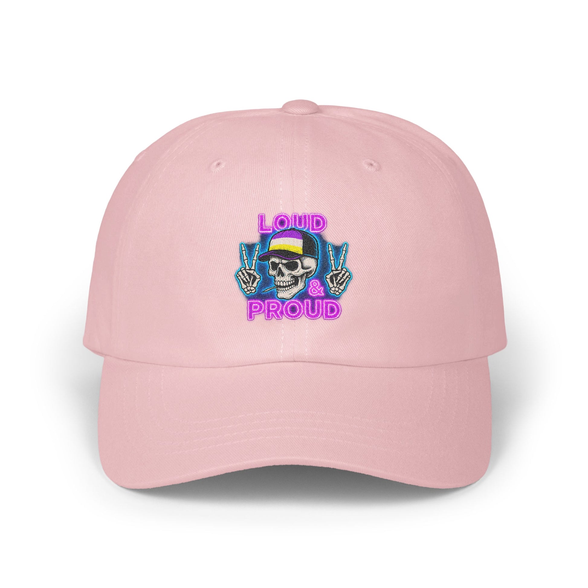 Loud and Proud Skull Peace Sign Embroidery Hat product