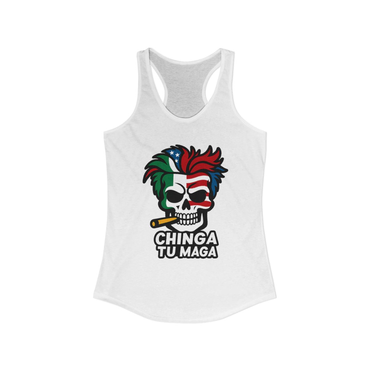 Chinga Tu Maga Skull Graphic Women's Tank Top