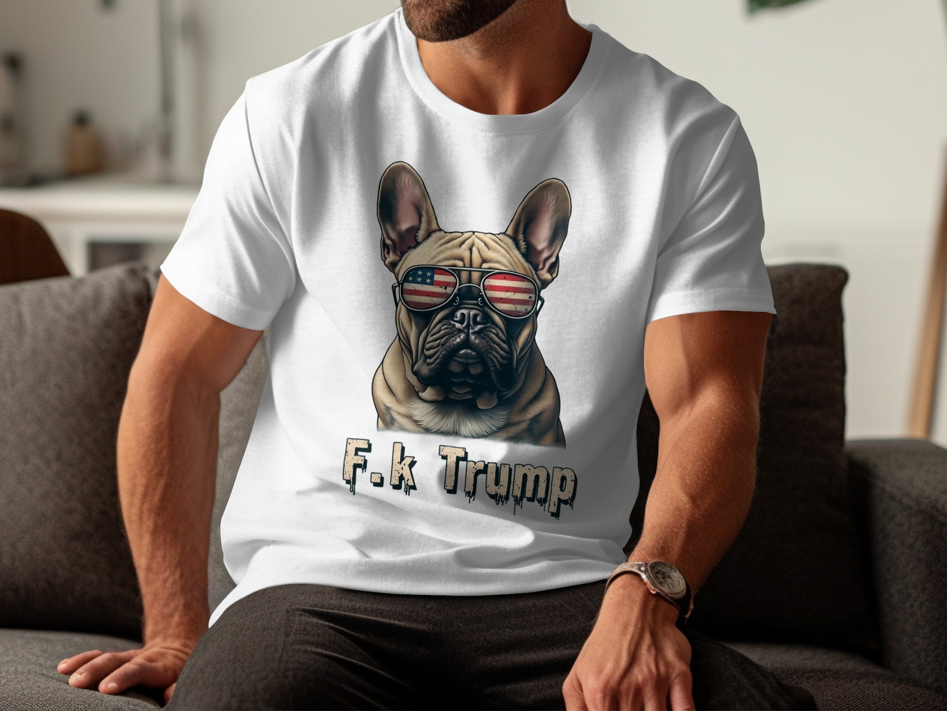 Patriotic French Bulldog Graphic T-shirt product