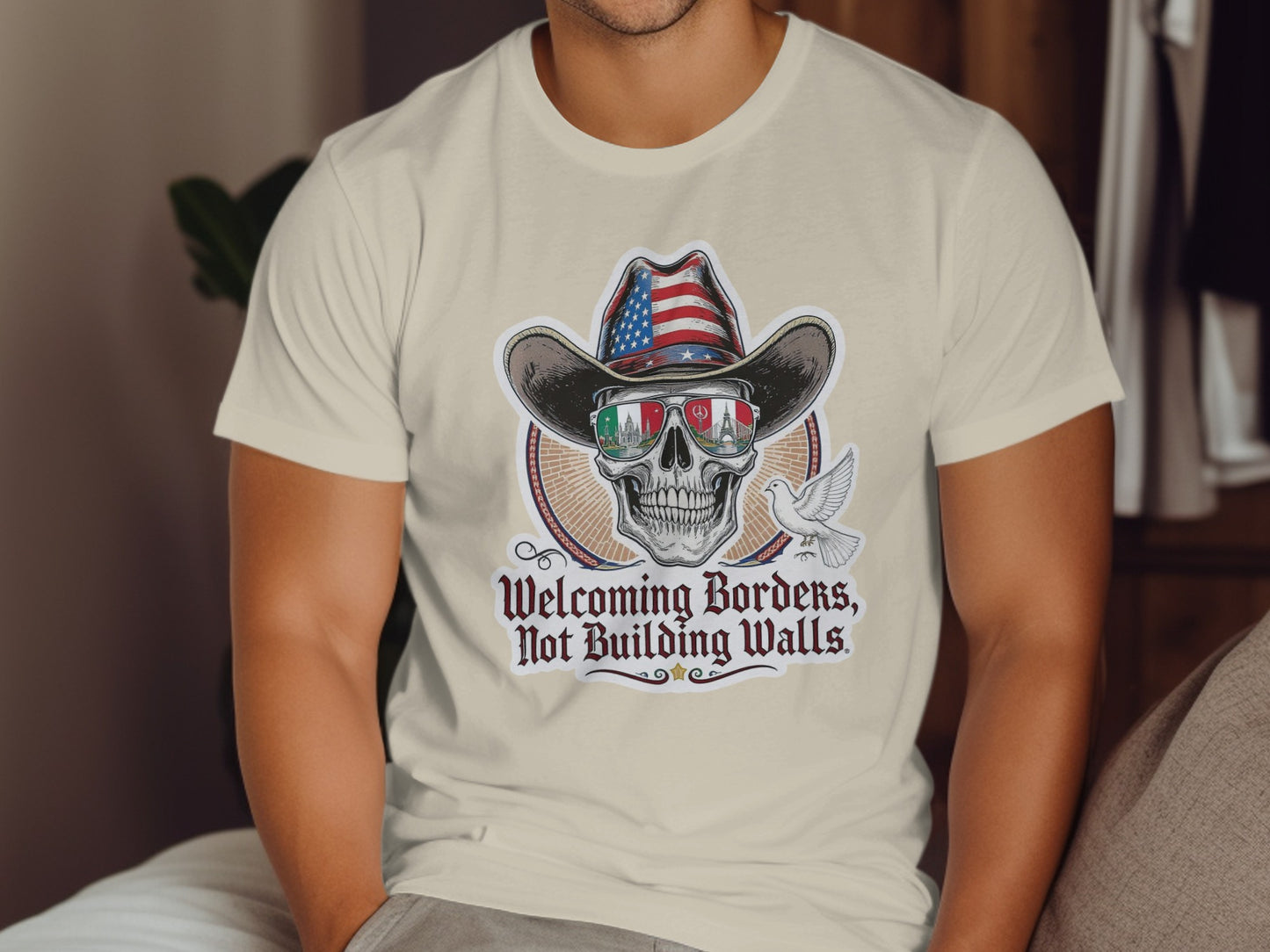 Welcoming Borders Not Building Walls Graphic T-Shirt product type
