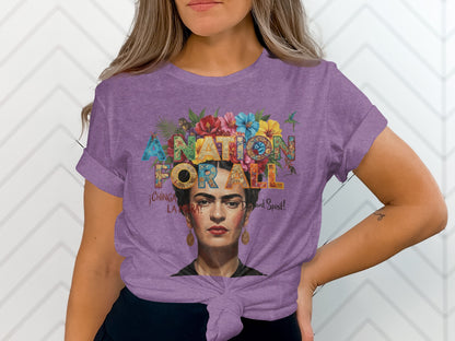A Nation For All Graphic Tee Feminine Casual product