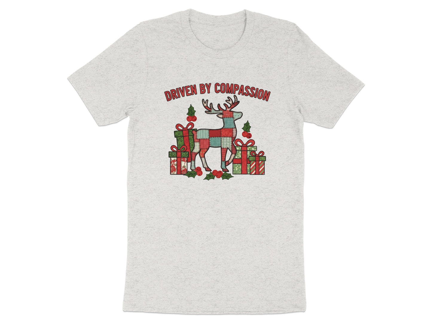 Driven By Compassion Reindeer with Presents T-shirt
