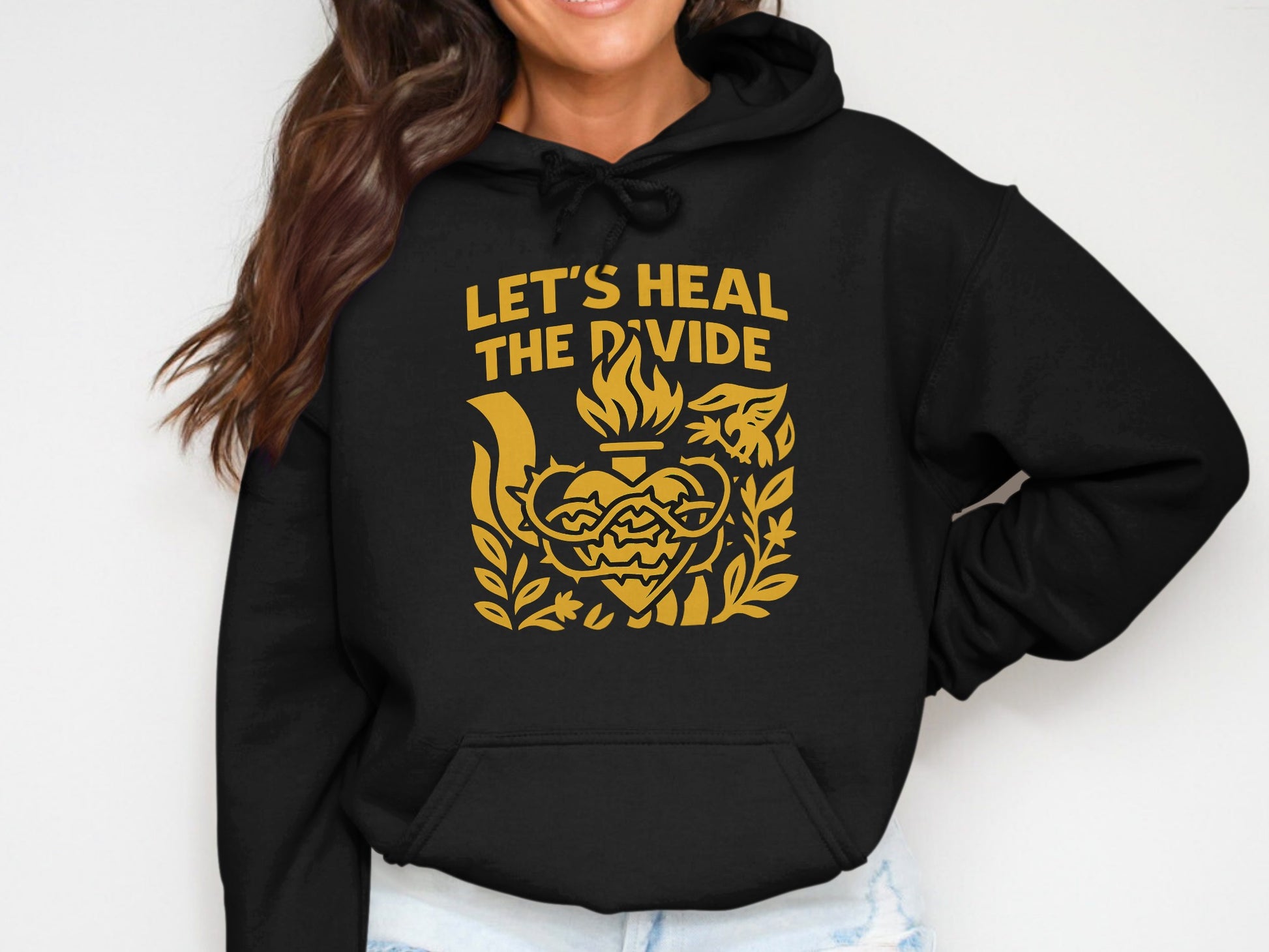 Let's Heal The Divide Black Hooded Sweatshirt product
