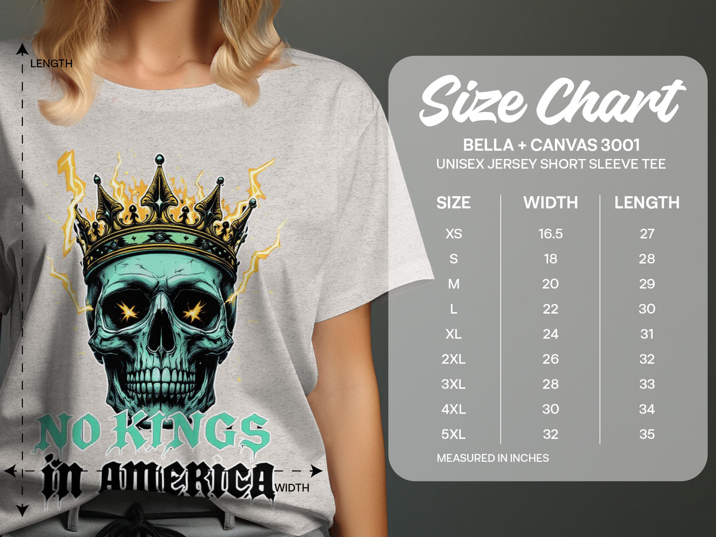 No Kings In America Graphic Tee Shirt product