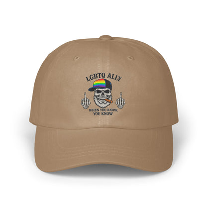 LGBTQ Ally Skull Design Embroidered Cap Hat product