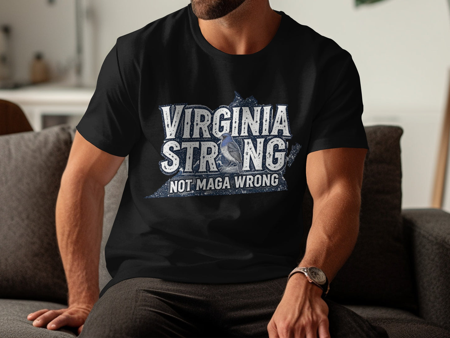 Virginia Strong Not Maga Wrong Graphic T-shirt product