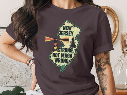 New Jersey Strong Not Maga Wrong Shirt product type