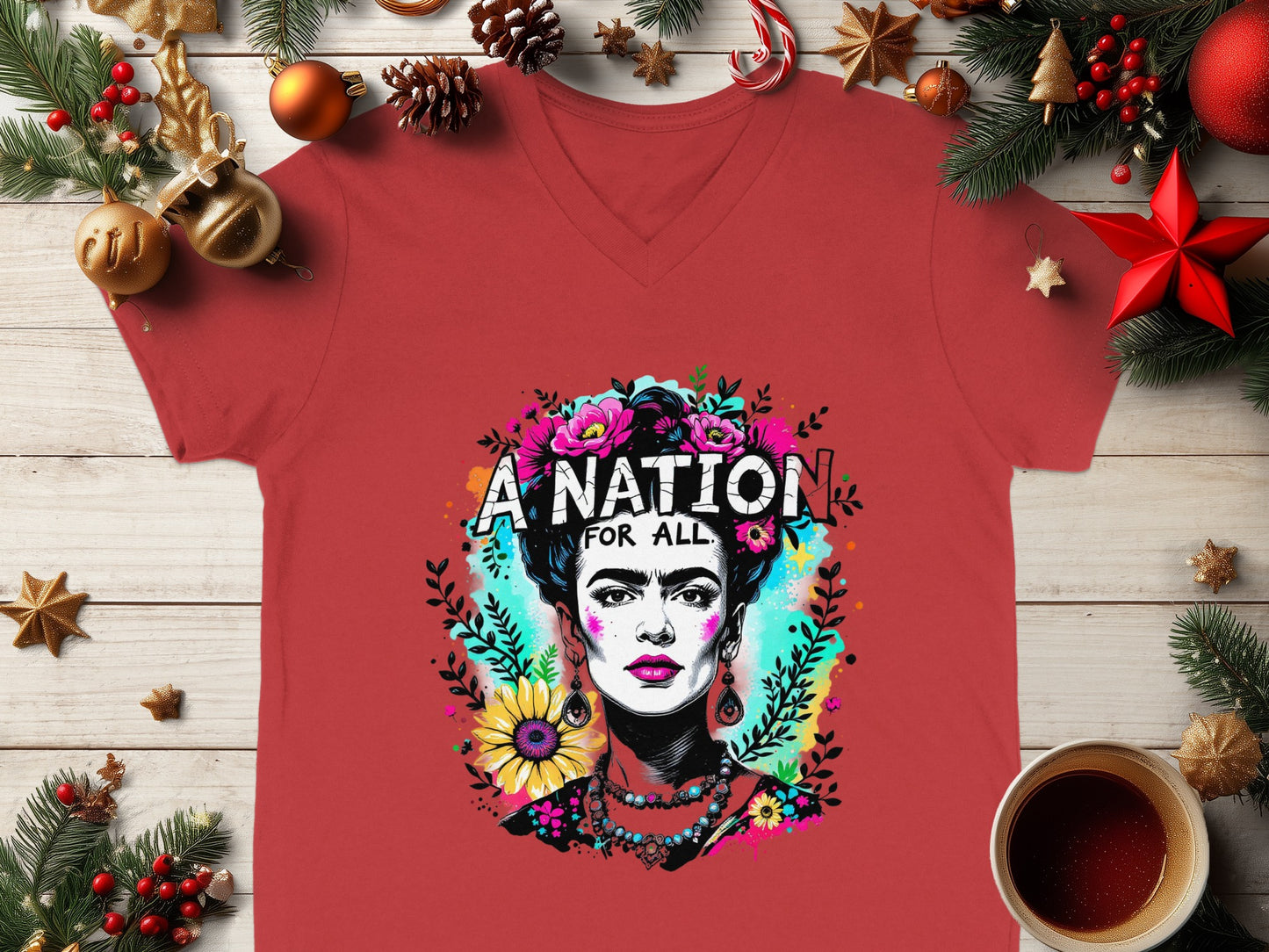 A Nation For All Colorful Artistic Print Shirt
