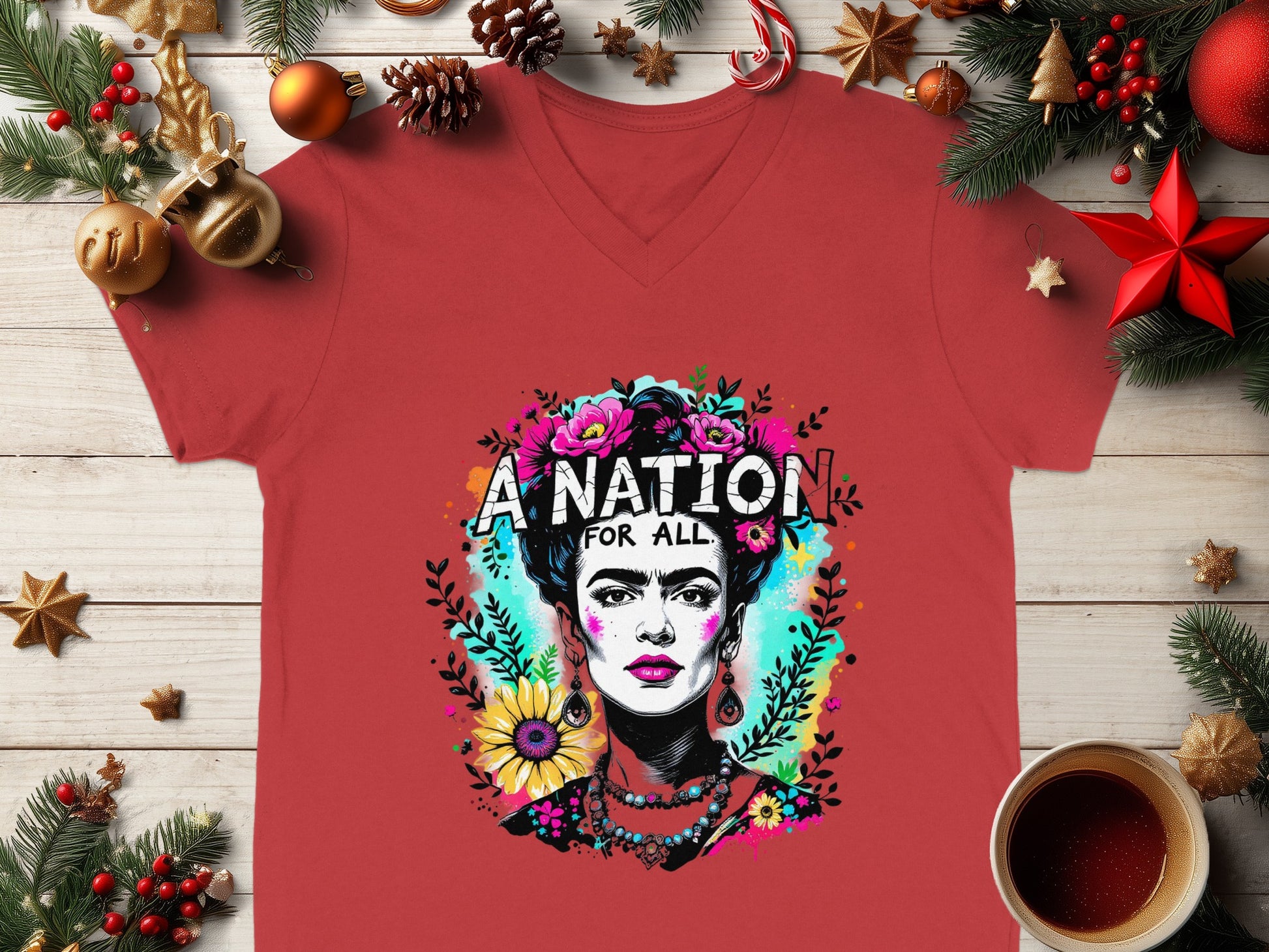 A Nation For All Colorful Artistic Print Shirt