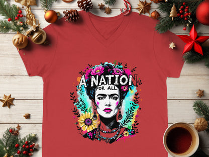 A Nation For All Colorful Artistic Print Shirt
