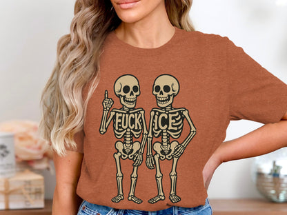 Humorous Skeletons Graphic Tee Shirt Product