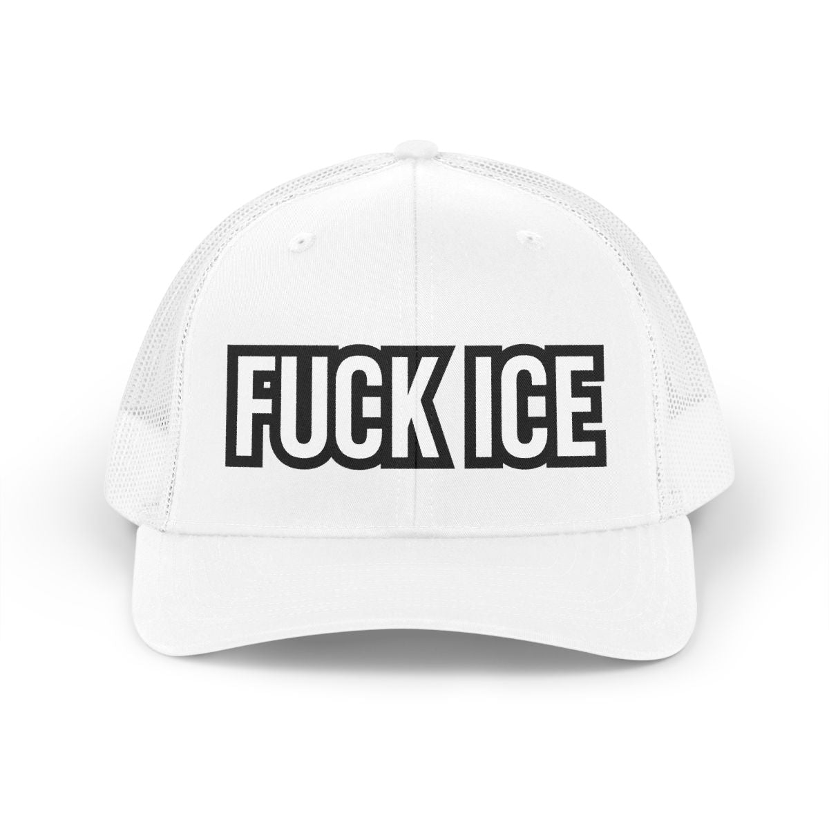 Bold Statement FUCK ICE Mesh Trucker Cap