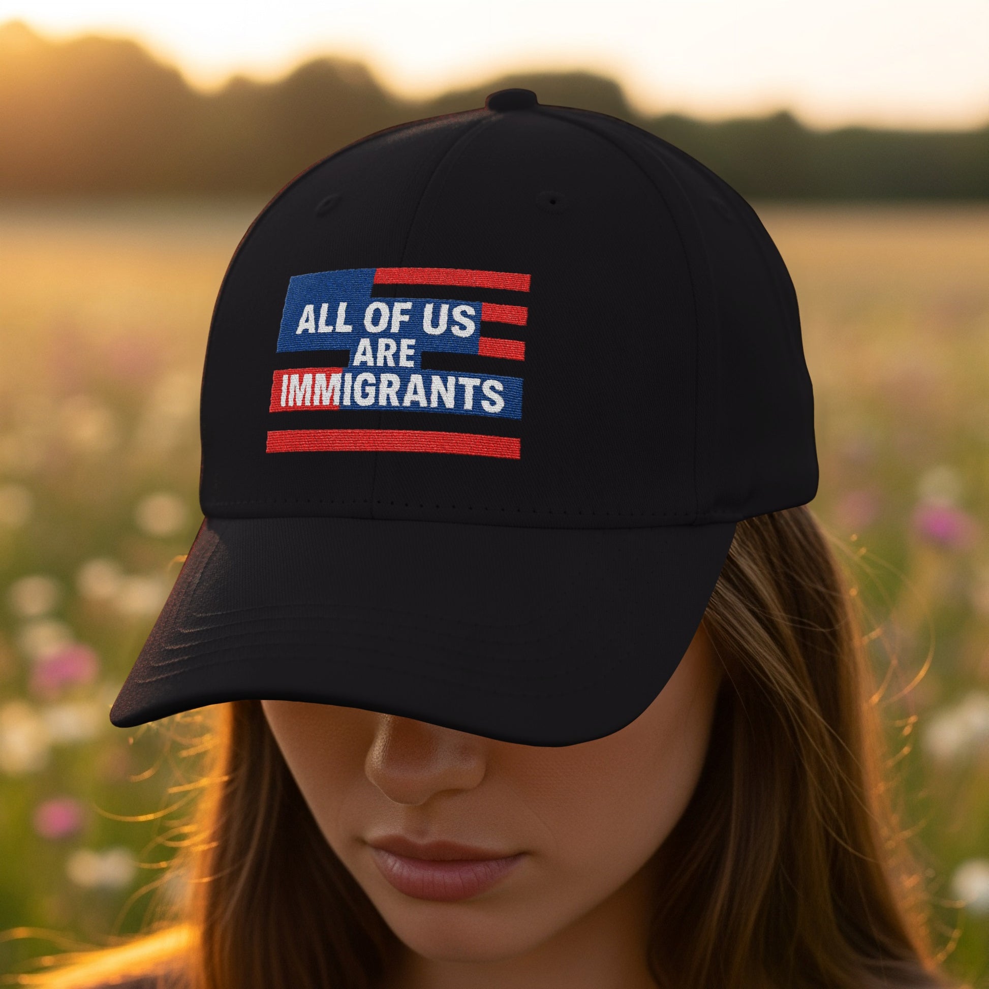 All of Us Are Immigrants Embroidered Cap product type