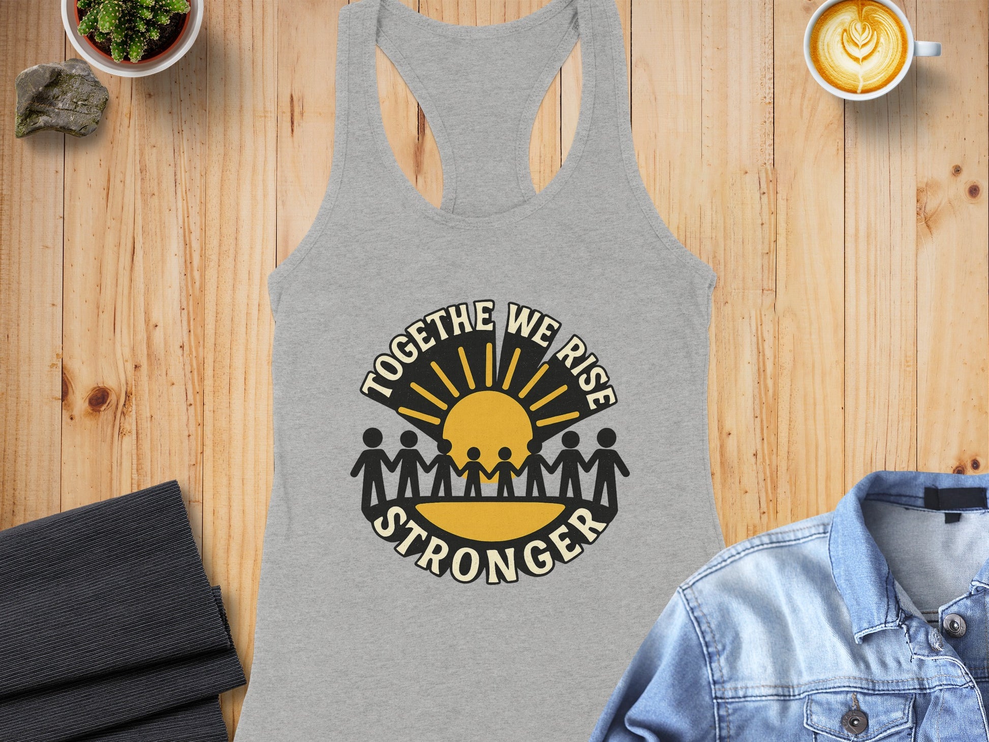 Together We Rise Stronger Motivational Tank Top