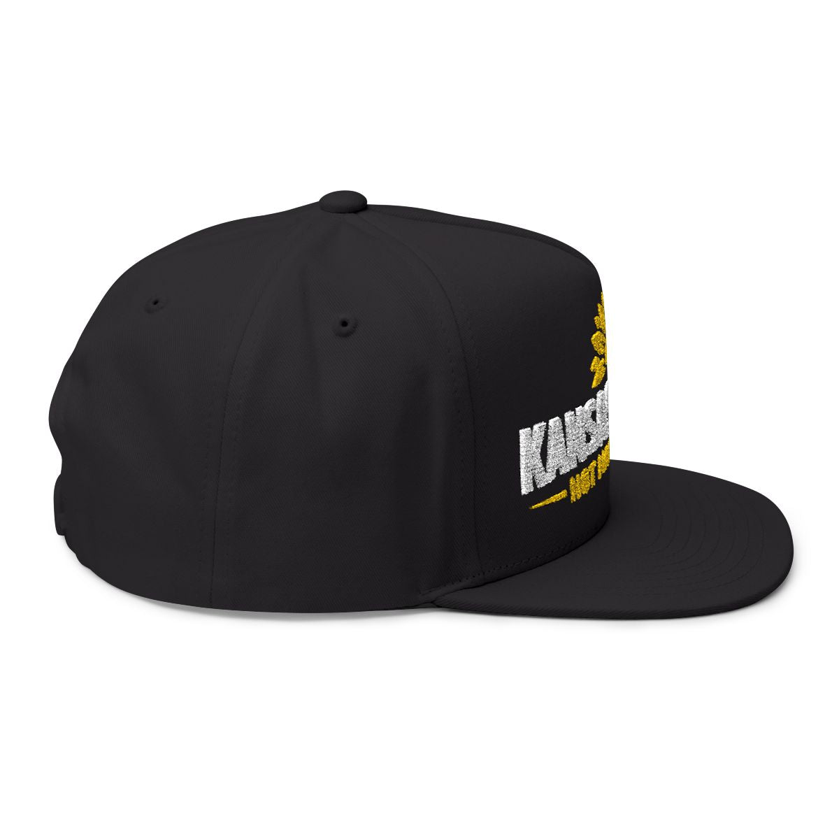 KABSAK New York Black Embroidered Classic Snapback Hat