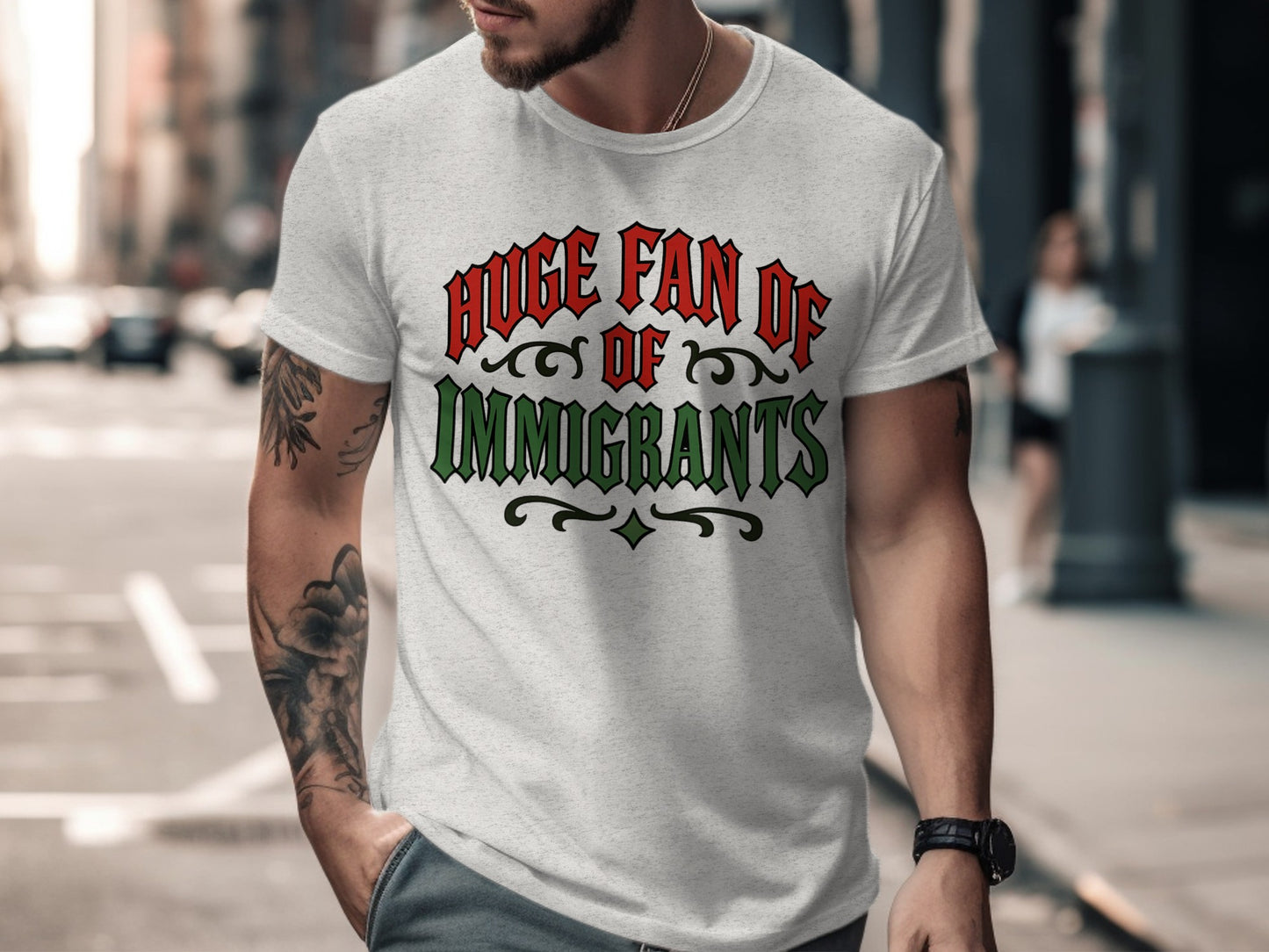 Huge Fan of Immigrants Graphic T-Shirt Fashion