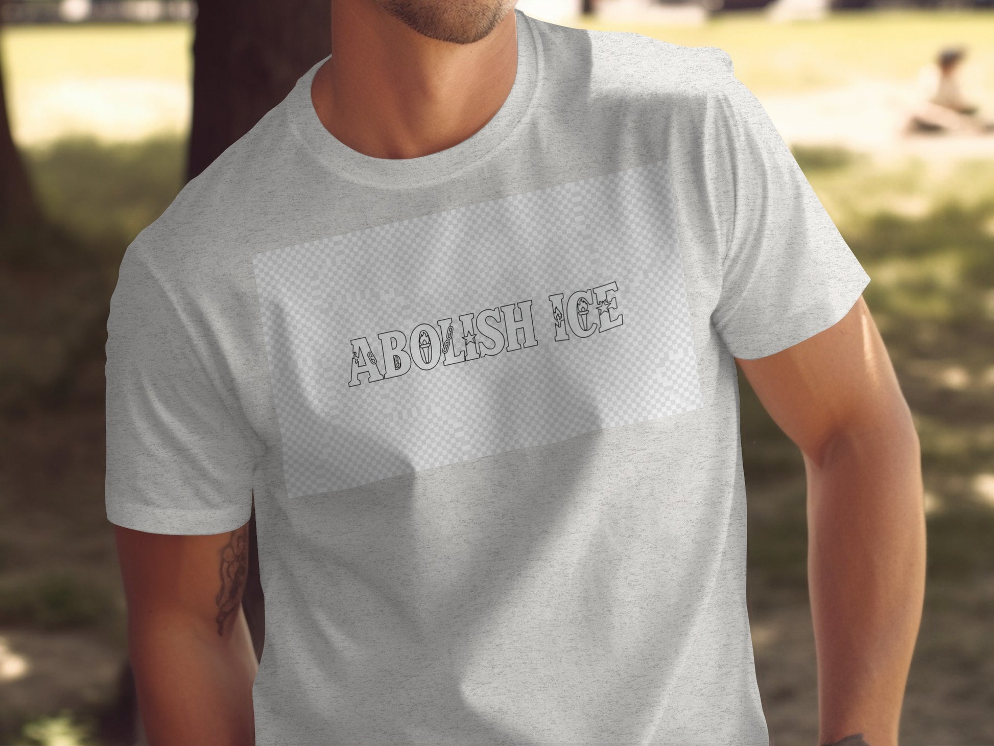 Abolish Ice Graphic Statement Tee Shirt for Activism