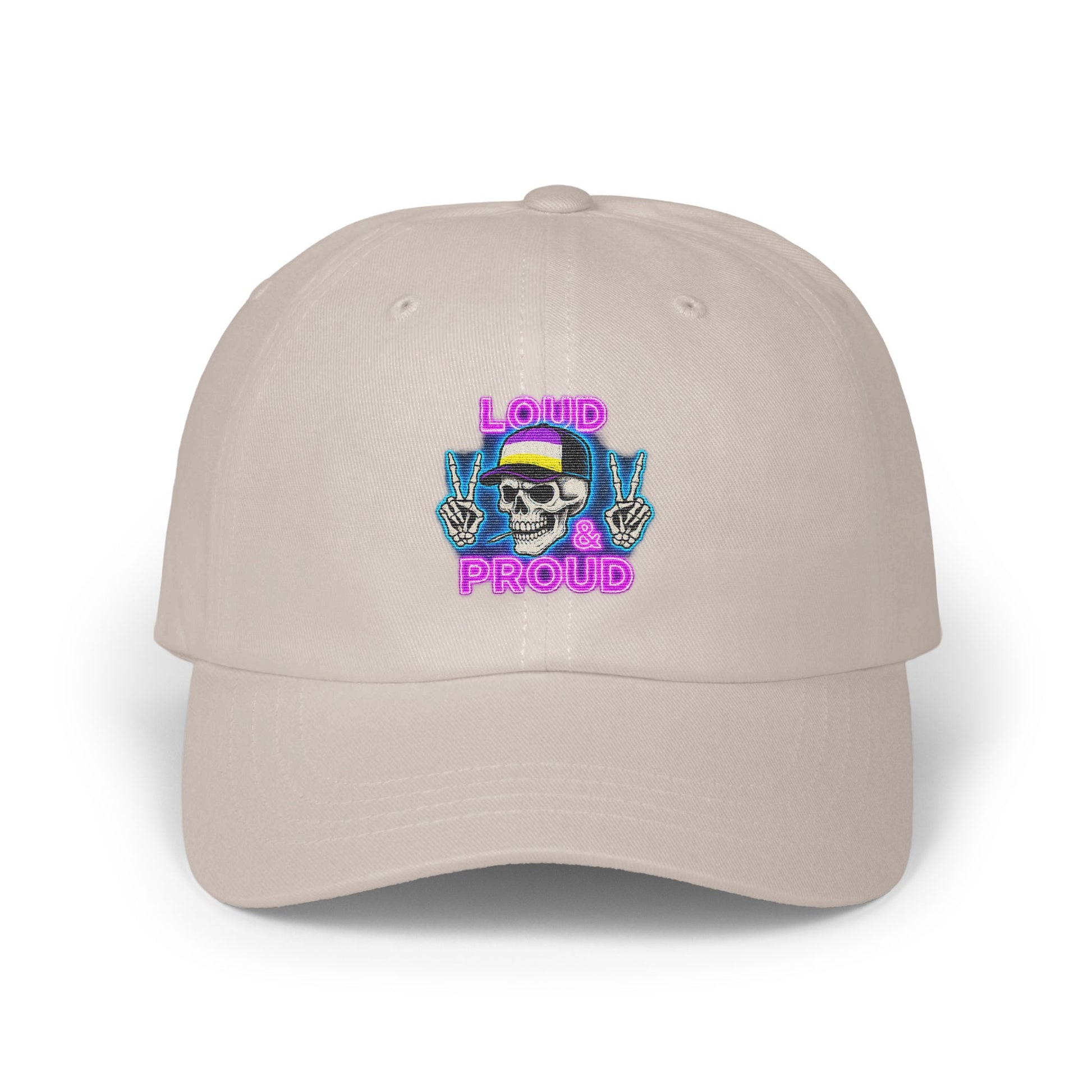 Loud and Proud Skull Embroidery Baseball Cap product
