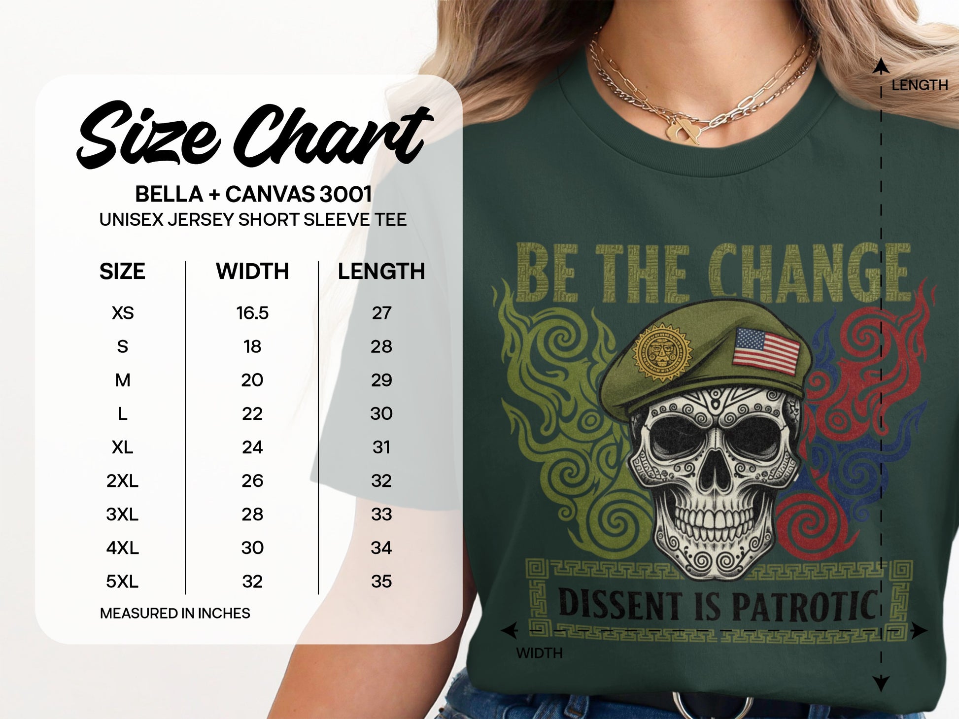BE THE CHANGE DISSENT IS PATRIOTIC TEE