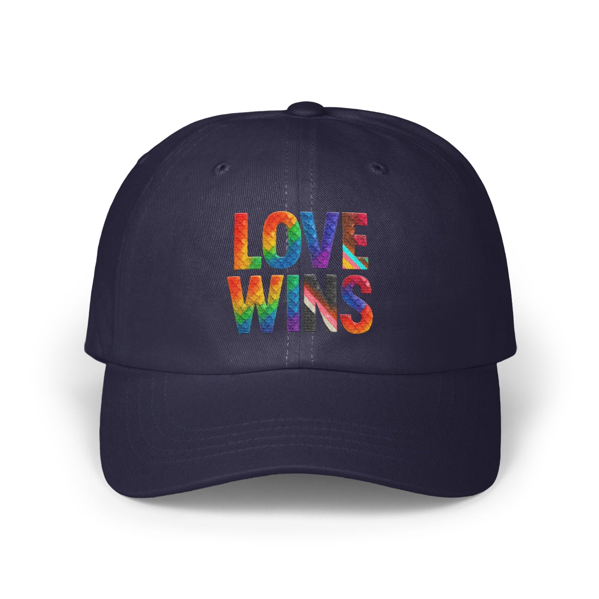 Love Wins Rainbow Embroidered Baseball Cap product type