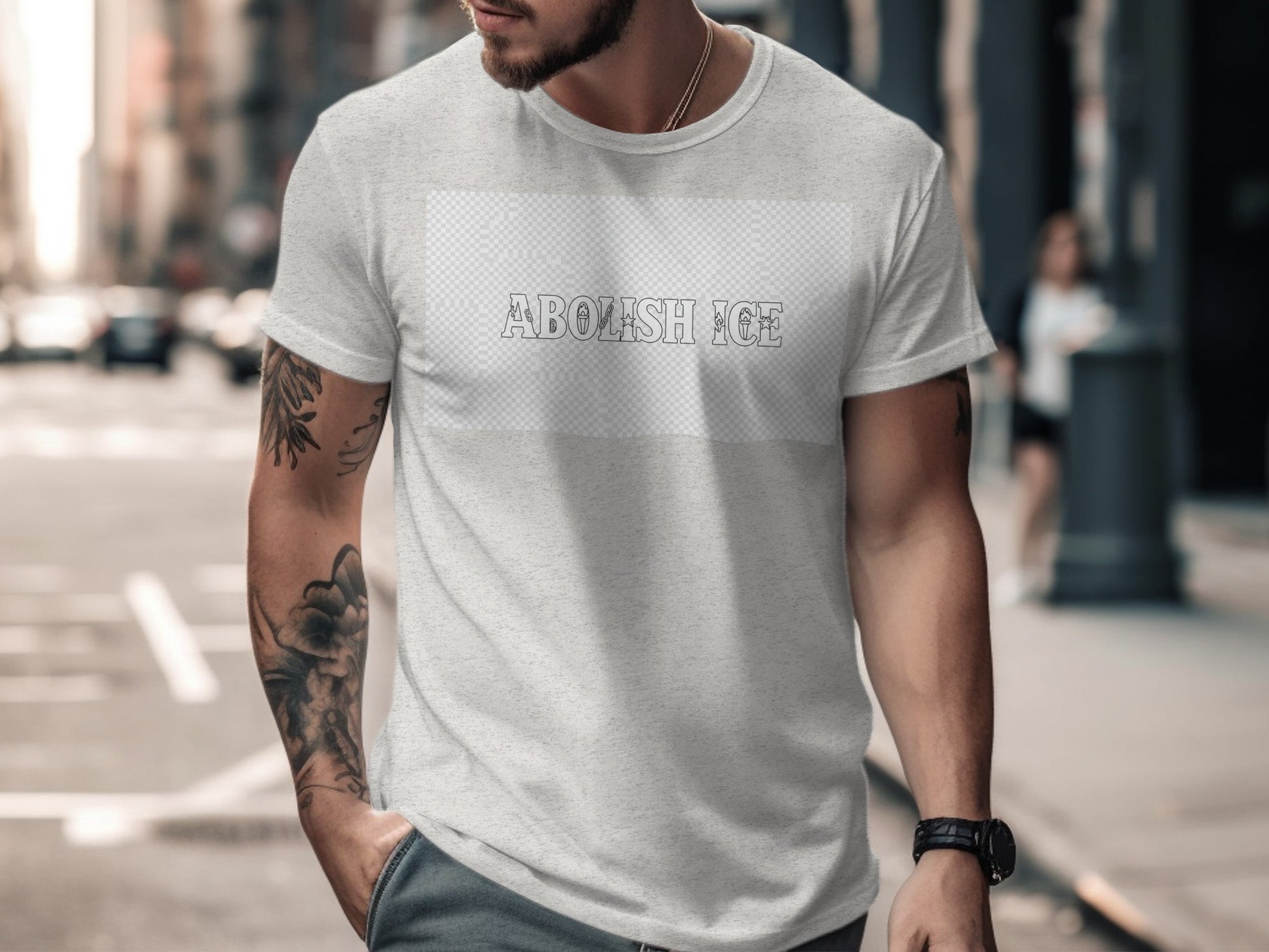 Abolish ICE Printed Graphic Statement T-Shirt