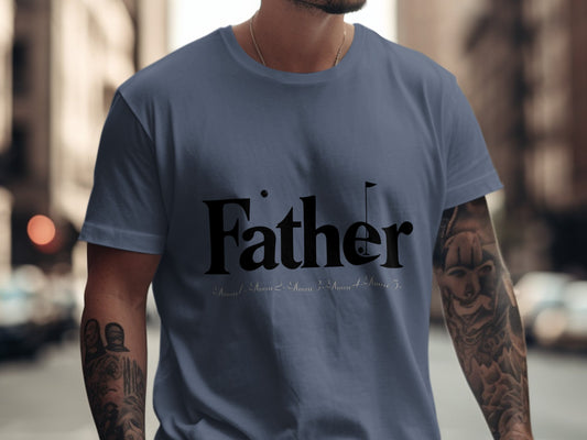 Stylish Design Father Graphic T-Shirt Casual Wear product