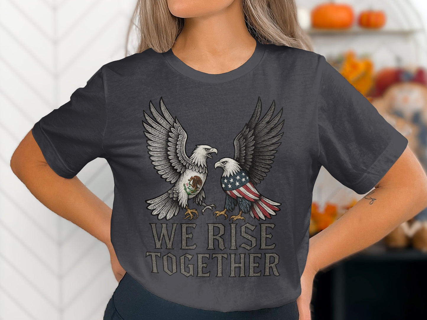 We Rise Together Eagle Design Graphic Tee product