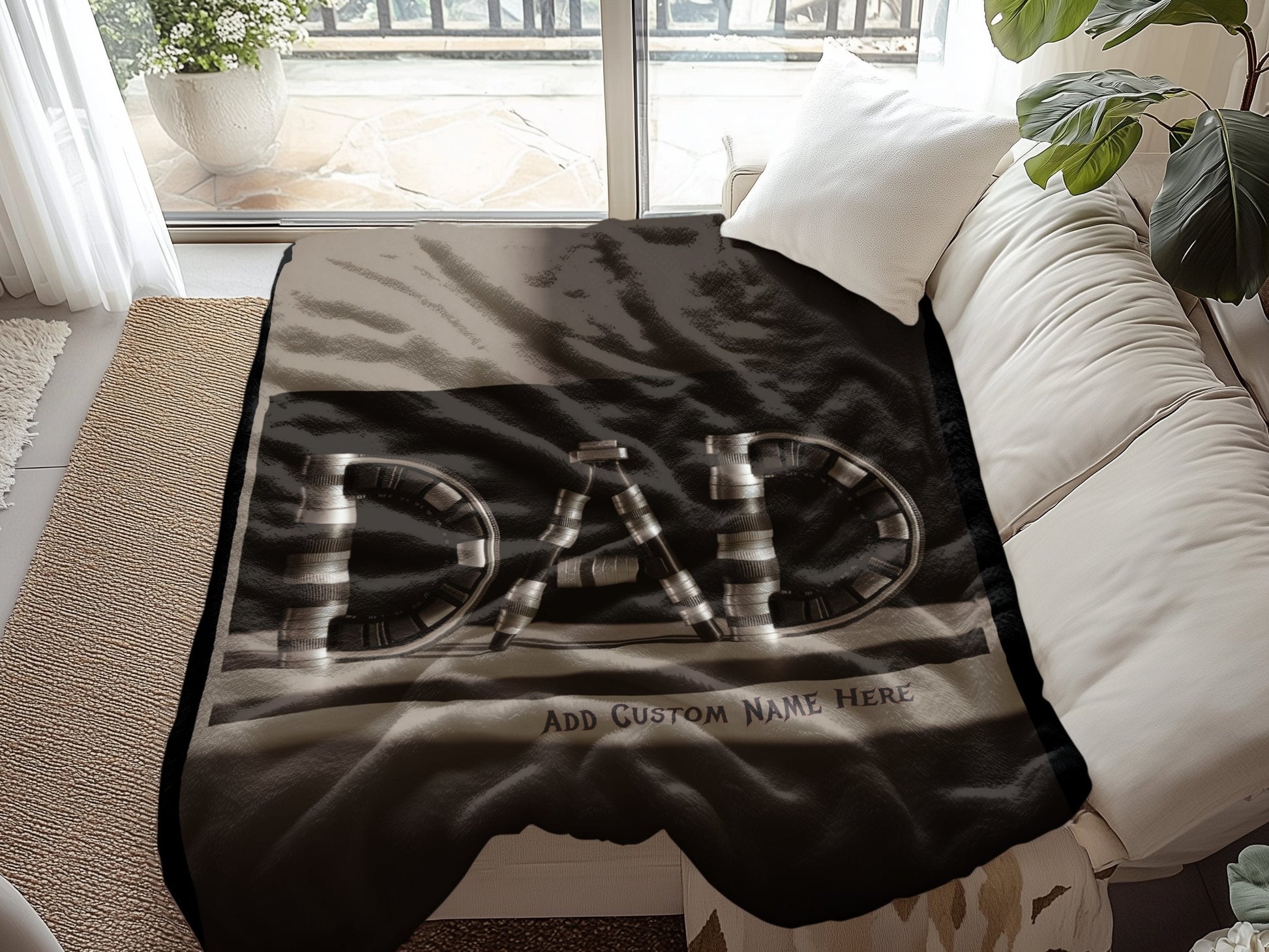 Personalized Dad Design Throw Blanket Product