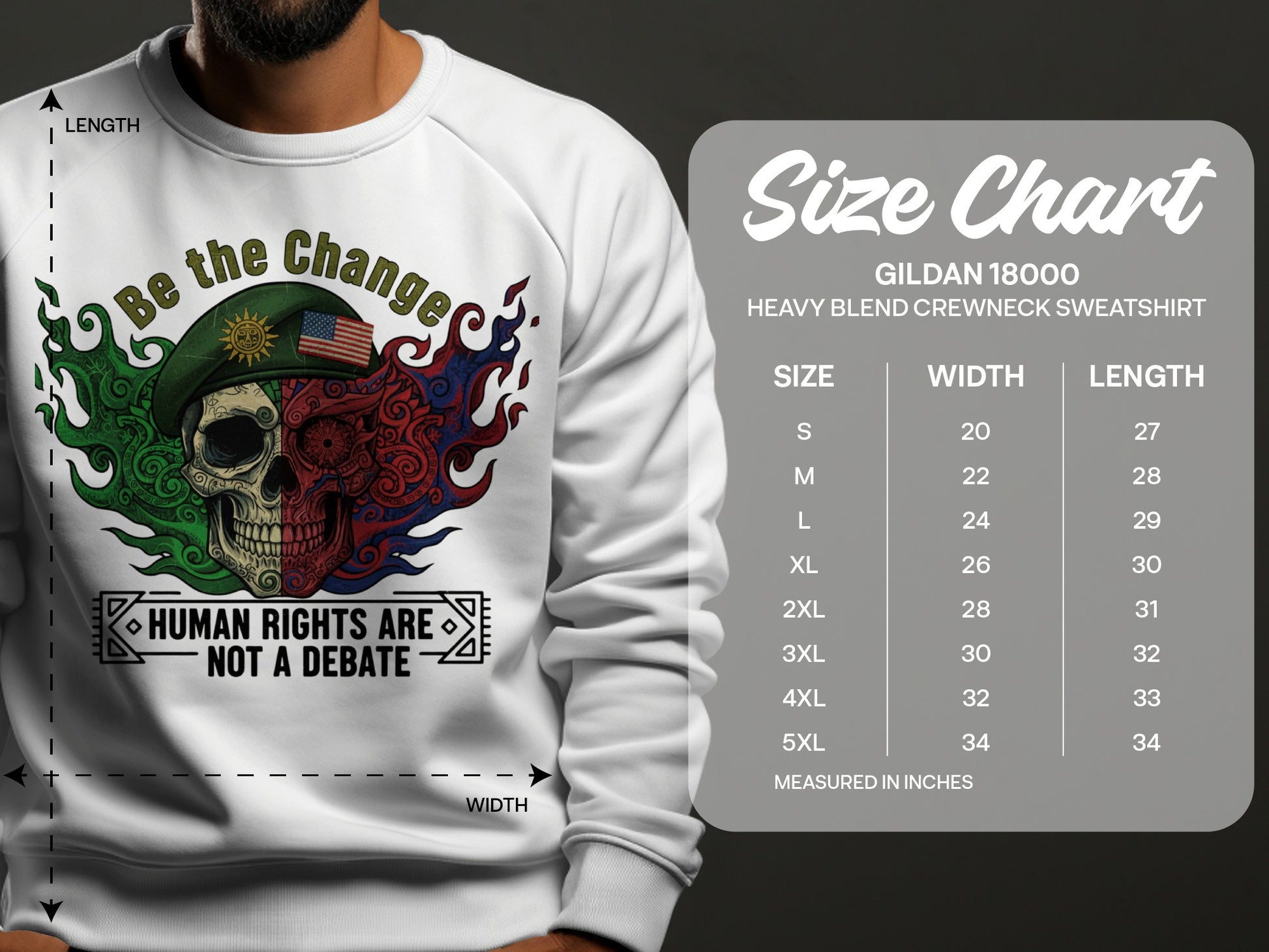 Be the Change Human Rights Crewneck Sweatshirt