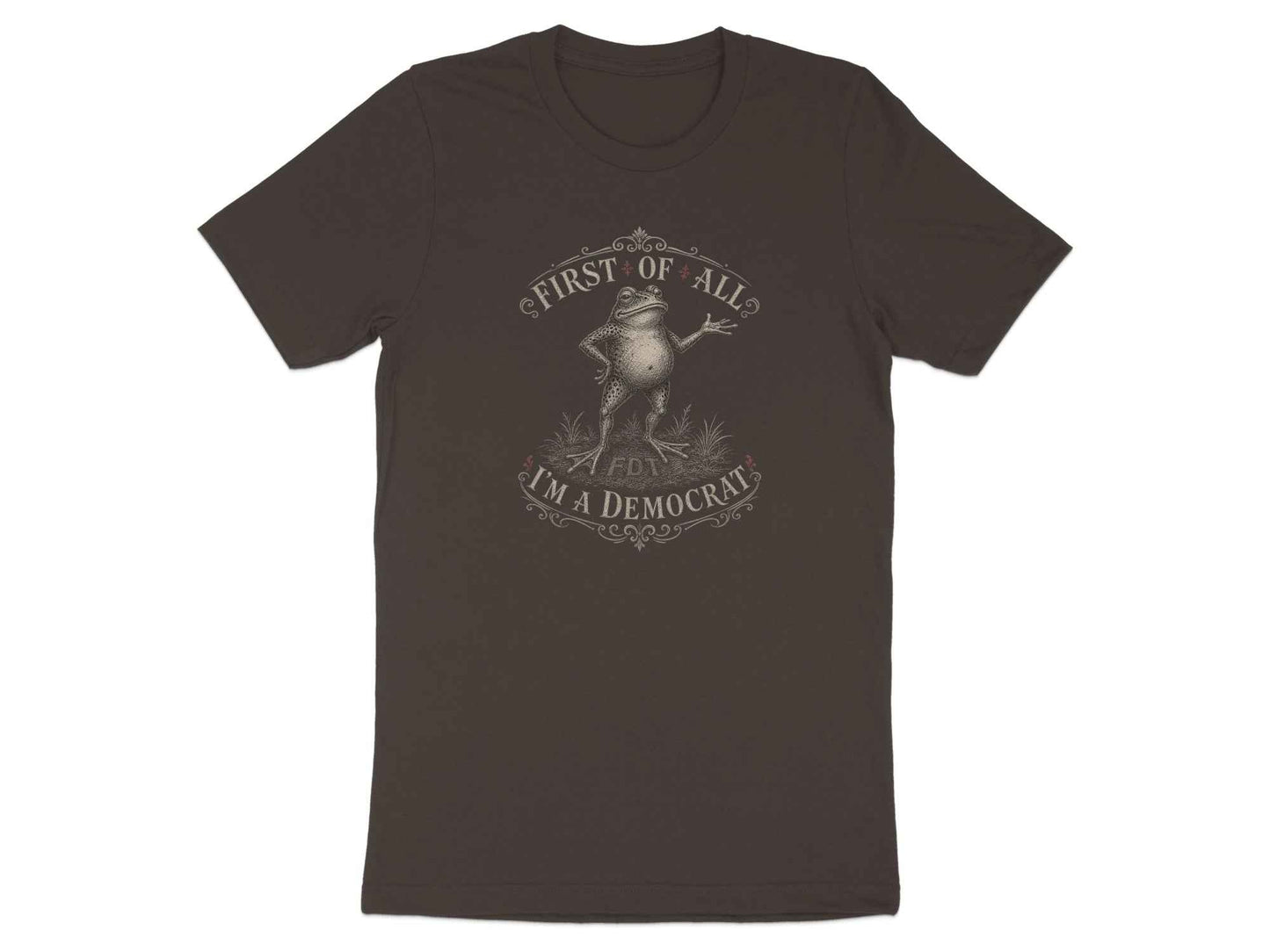 Whimsical Democrat Frog Statement T-Shirt