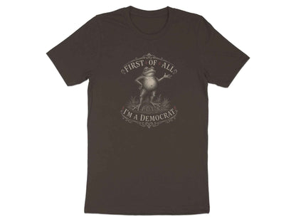 Whimsical Democrat Frog Statement T-Shirt