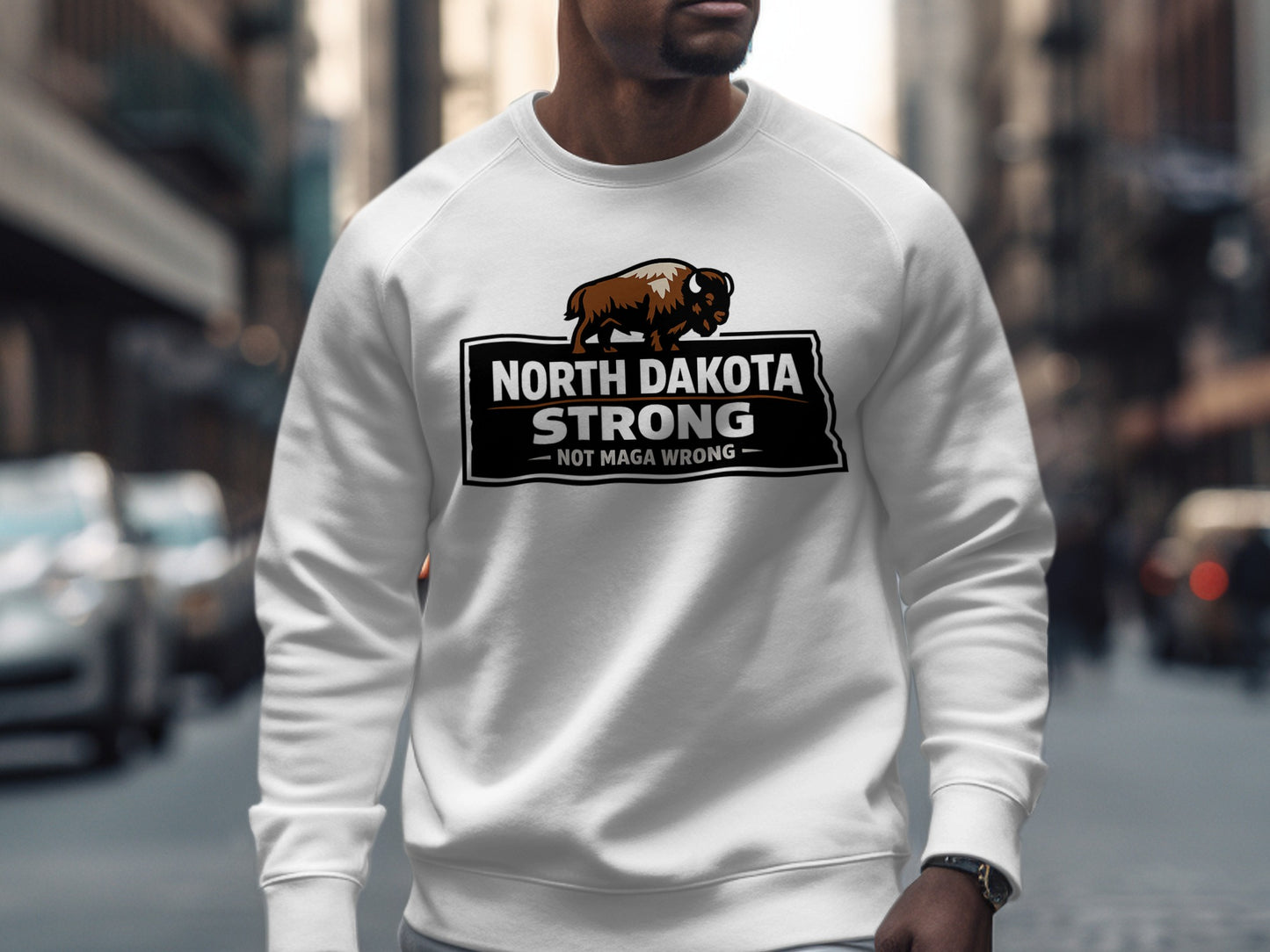 North Dakota Strong Not MAGA Wrong Sweatshirt