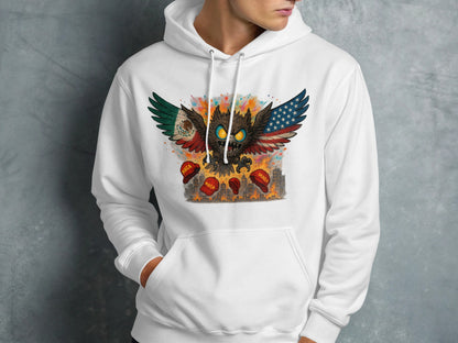 Fierce Owl Graphic with Boxing Gloves Hoodie product